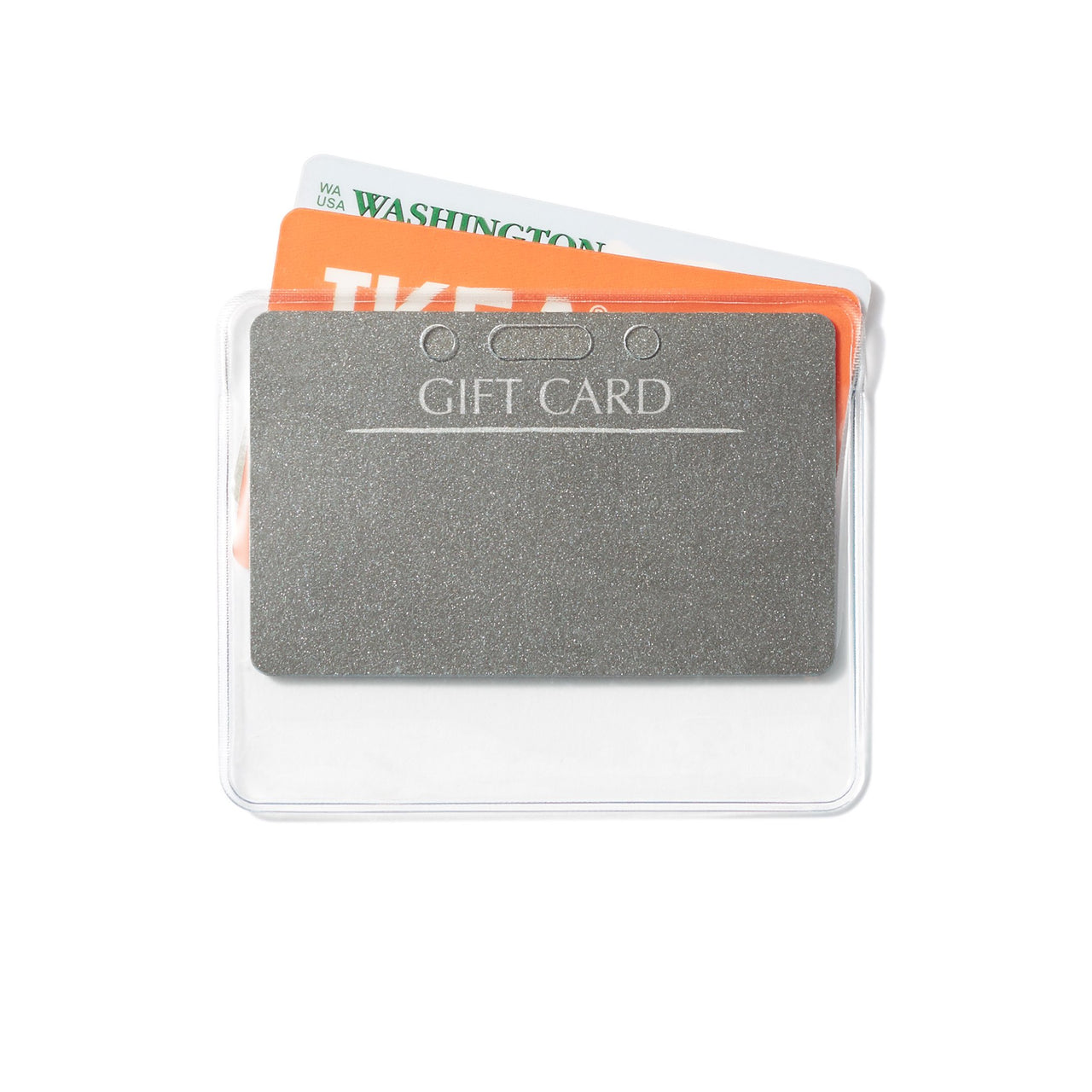 Basics Clear Name ID Badge Holder - Horizontal (Pack of 50) 50.0