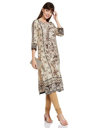 BIBA Women's  Rayon Regular Kurta