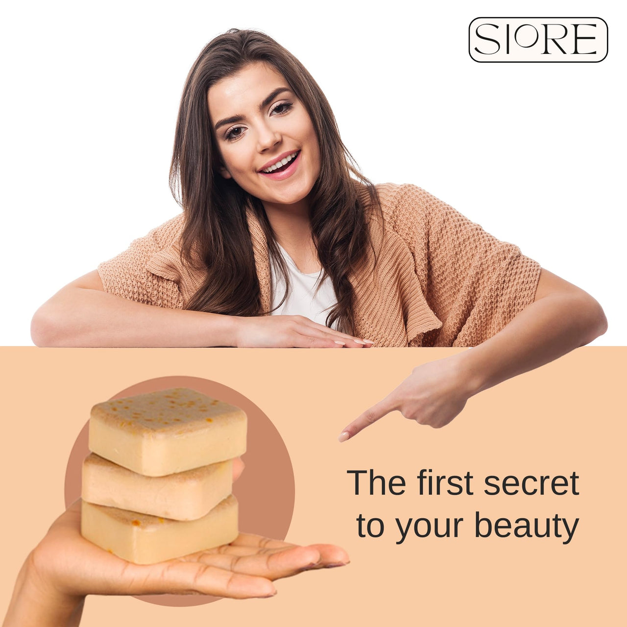 HarGhar Sandalwood & Saffron Bath Soap, 300g, Pack of 3, Handmade, Paraben Free