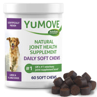 YuMOVE Daily Chews | Hip and Joint Supplement for Large & X Large Dogs with Glucosamine, Hyaluronic Acid, Green Lipped Mussel | 60 Chews - 1 Month's  Supply