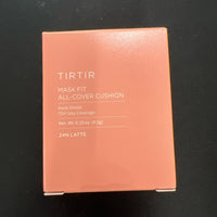 TIRTIR Mask All-Cover Cushion Foundation, Full coverage, Skin fit, Satin Glow Finish, Korean Cushion Foundation #24N LATTE, 4.5g