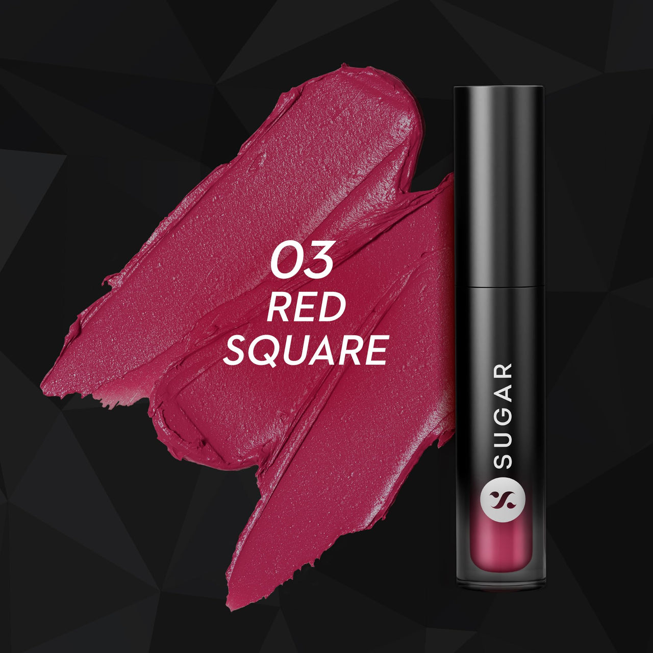 SUGAR Cosmetics Mousse Muse Lip Cream | Lasts 24+ Hrs | Creamy Mousse Lipstick | Waterproof & Smudgeproof | 5ml - 03 Red Square