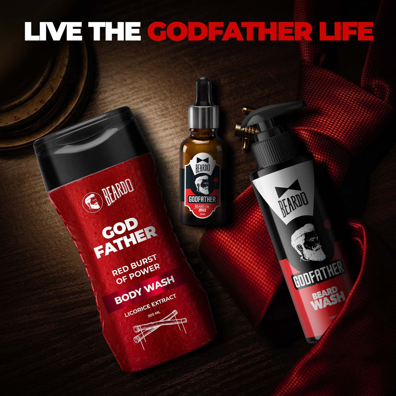 Beardo Godfather Lite Beard and Moustache Oil, 30 ml | Non-Sticky, Light Beard Oil for Men| Pleasant Fragrance | Ideal for daily use .