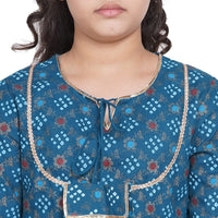 Bitiya By Bhama Girl's  Cotton Blend Kurta & Palazzo