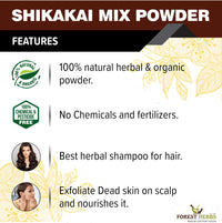 THE FOREST HERBS Natural care from nature Hair Shampoo 200G With Amla, Reetha, Shikakai, Bhringraj, Hibiscus, Neem & Methi For Hair Wash (Advanced Herbal Hair Growth Shampoo) 200G, Powder