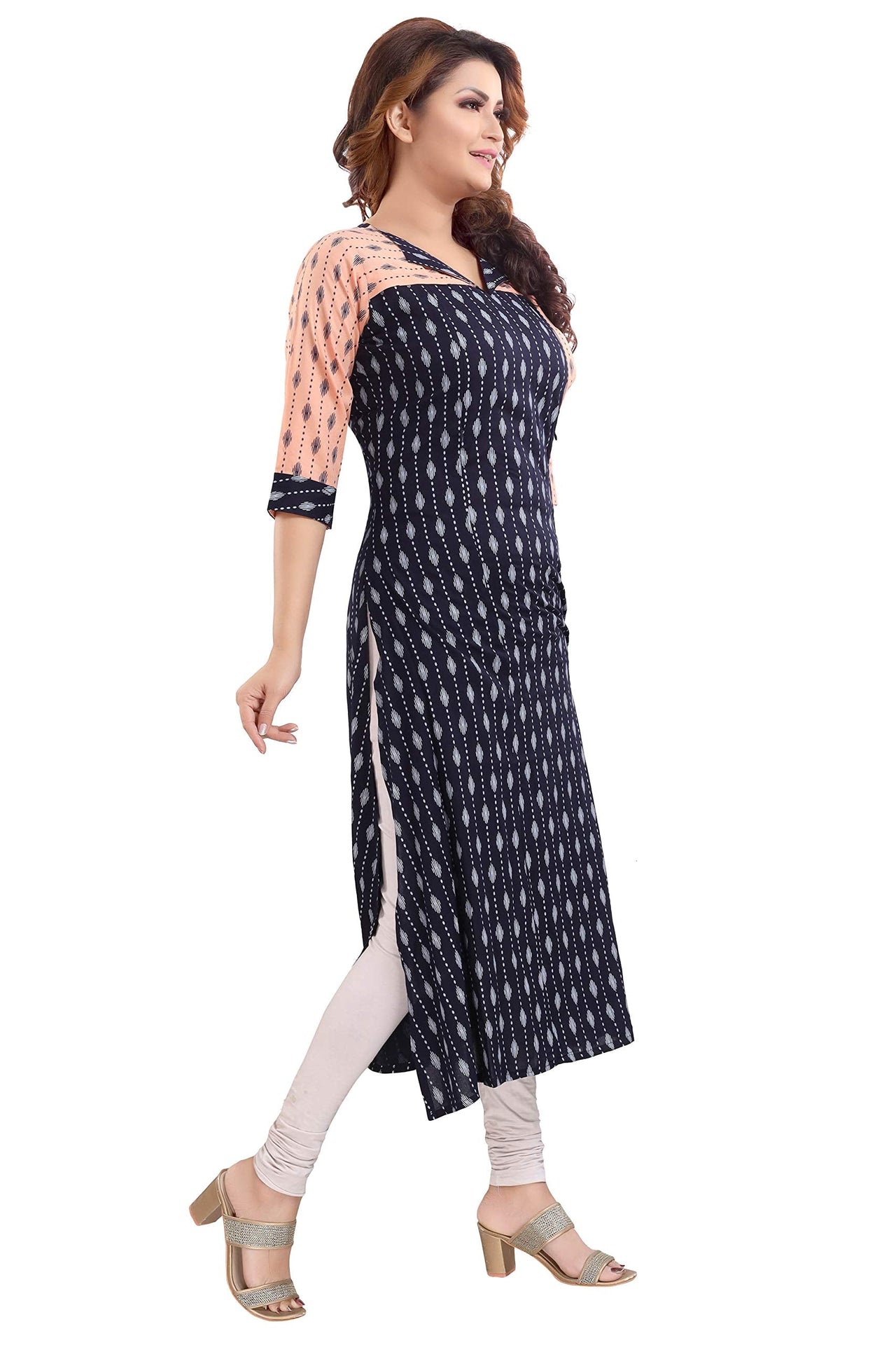 Priscilla RAYON COTTON FEEDING KURTIS FOR WOMEN WITH ZIPPERS