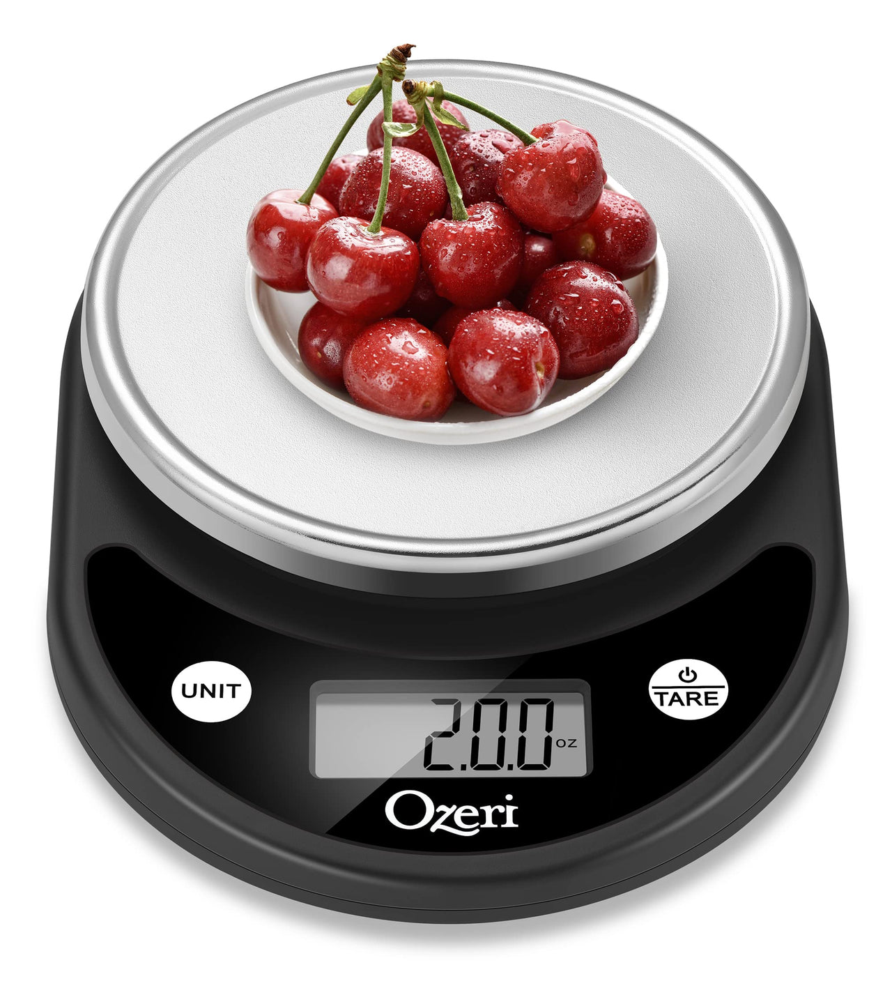 Ozeri Pronto Digital Multifunction Kitchen and Food Scale,Silver on Black Silver on Black