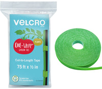 VELCRO Brand VEL-30087-AMS ONE-WRAP Ties Starter Pack for Container Gardens or Houseplants, 12pcs, Pre-Cut, 6 in x 1/2 in, Green-Recycled Plastic Green - Recycled Plastic