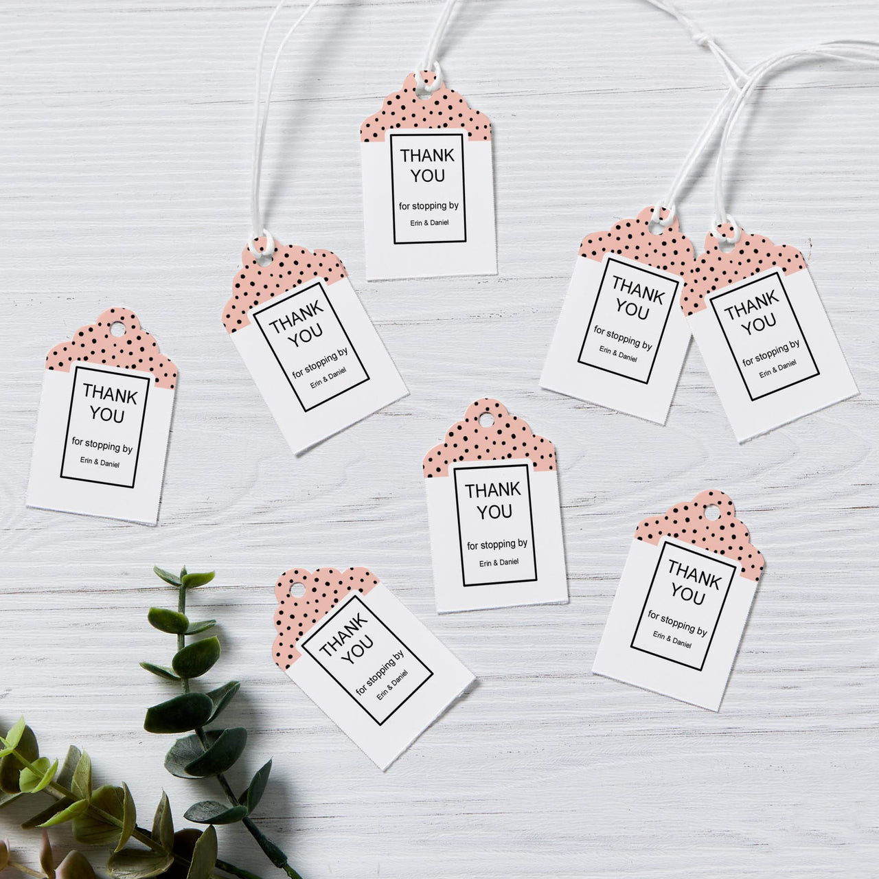 Avery Printable Blank Scallop Gift Tags with Sure Feed, 2" x 1.25", White, 180 Customizable Tags with Strings (22848) 2" x 1-1/4" Printable Tags with Strings Label