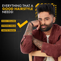 UrbanGabru Hair Volumizing Powder Wax strong hold | Matte Finish | 24 hrs hold | 100% natural & safe hair styling powder