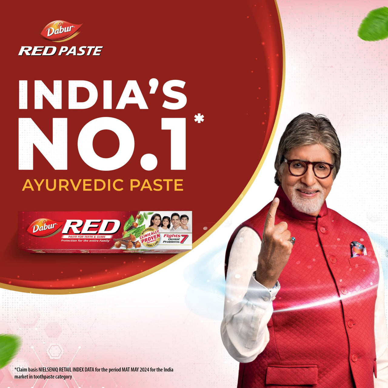 Dabur Red Toothpaste - 600g (150g x 4) | World's No.1 Ayurvedic Paste | Provides Germ Protection, Cavity Protection, Plaque Removal | Prevents Gum Bleeding, Yellow Teeth, Toothache, Bad Breath