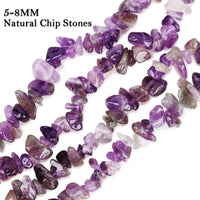 456 PCs Natural Chip Stone Beads, 5-8mm Irregular Multicolor Gemstones Loose Crystal Healing Amethyst Rocks with Hole for Jewelry Making DIY Crafts
