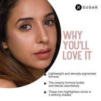 SUGAR Cosmetics Contour De Force Mini Highlighter - 04 Royal Rose (Rosey Taupe) Lightweight, Easily Blendable, Illuminating Bronzer, Matte Finish