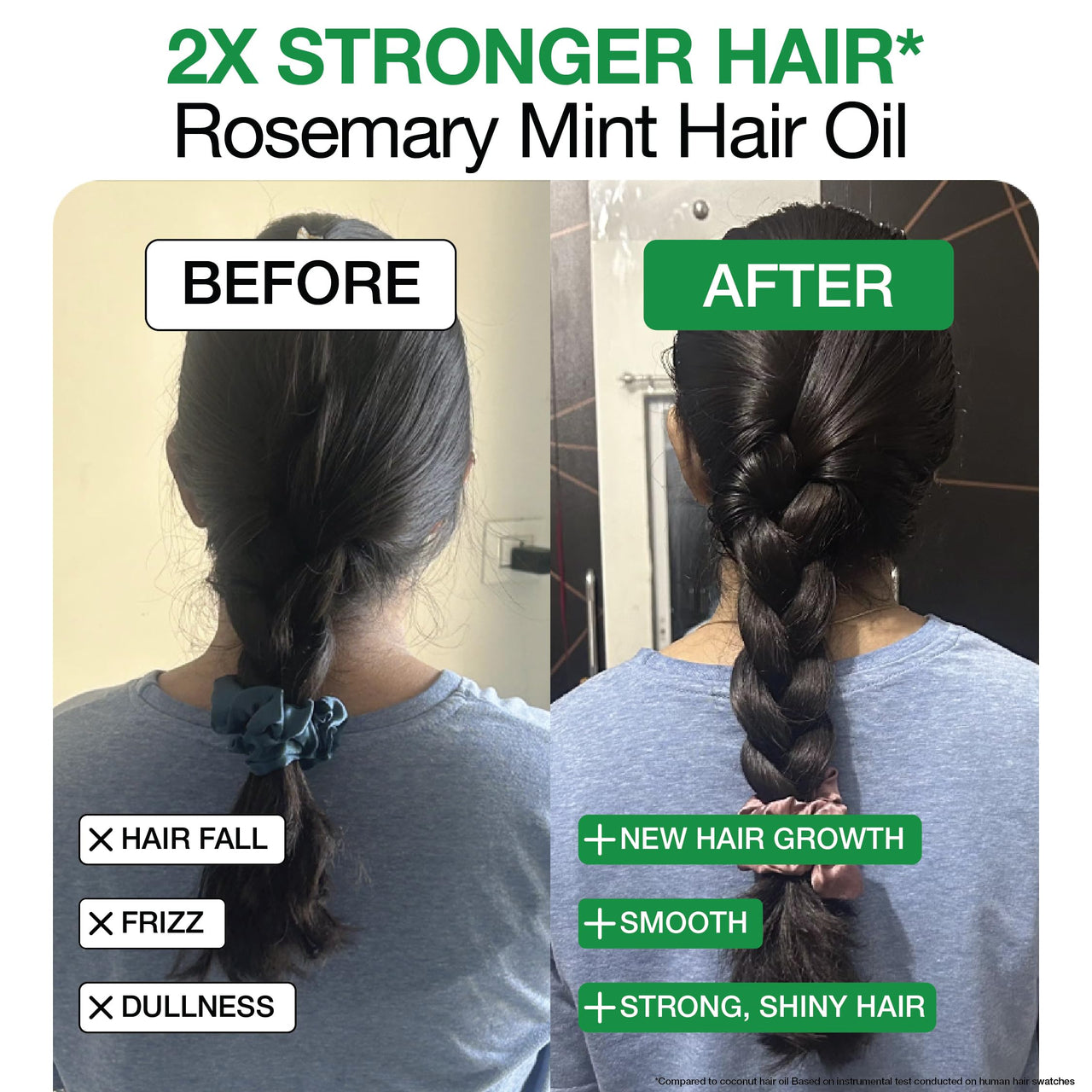 Soulflower Rosemary Mint Light Hair Oil | Hair Growth, Hair Fall Control, Dandruff & Split Ends | With Amla, Argan, Castor | Cooling Scalp Oil for Men & Women | 100% Natural & Organic | 225ml