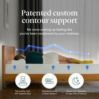 ZINUS 6 Inch Green Tea Memory Foam Mattress [New Version], Queen, Fiberglass free, Medium Firm Feel, Zoned Pressure Relief, Certified Safe Foams & Fabric, Mattress in A Box 6