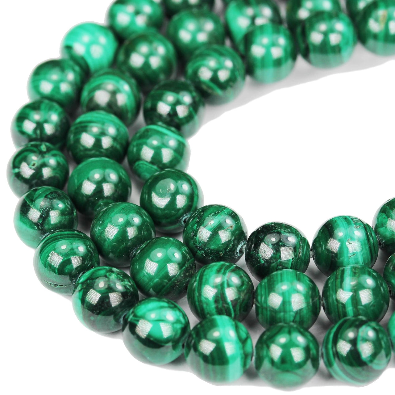 Stone Beads for Jewelry Making Natural Energy Healing Crystals Jewelry Chakra Crystal Jewerly Beading Supplies Malachite 6mm 15.5inch About 58-60 Beads