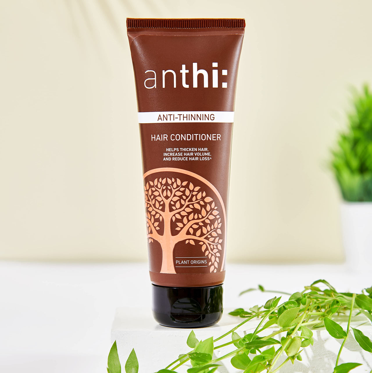 anthi: Anti-Hair Thinning Unscented Conditioner, Hair Thickening And Volume Boosting, Sulphate And Paraben Free, Plant-Origins Conditioner, 100 Ml,1 Count