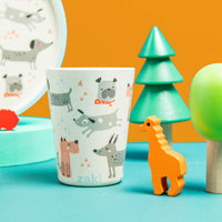 Zak Designs Kids Dinnerware Set 3 Pieces, Durable and Sustainable Melamine Bamboo Plate, Bowl, and Tumbler are Perfect For Dinner Time With Family (Dog) 8