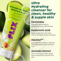 PLIX - THE PLANT FIX Barrier Repair Combo Kit with Avocado Ceramide Moisture Rush Serum, Cleanser & Cream | Nourishes and Hydrates Skin |For Men & Women| Pack of 3 (30ml + 100ml + 50gm)