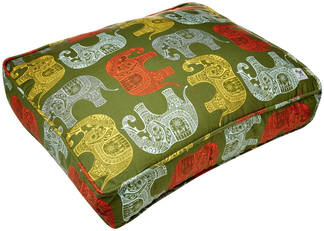 Molly Mutt Washable Dog Bed Cover, Cotton Dog Bed Cover, Dog Bed Cover, Small, Elephant Parade, dd63a
