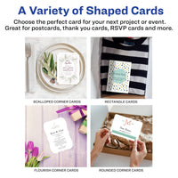 Avery Postcards with Scalloped Corners and Sure Feed Technology, 3.5