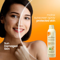 Moha Sunscreen Spray Spf 50 Body Sunscreen Spray Waterproof Lightweight Uva+Uvb Protection, No White Cast, Broad Spectrum Pa+++, For Women & Men, Spray Sunscreen for face & Body,170ml Pack Of 1