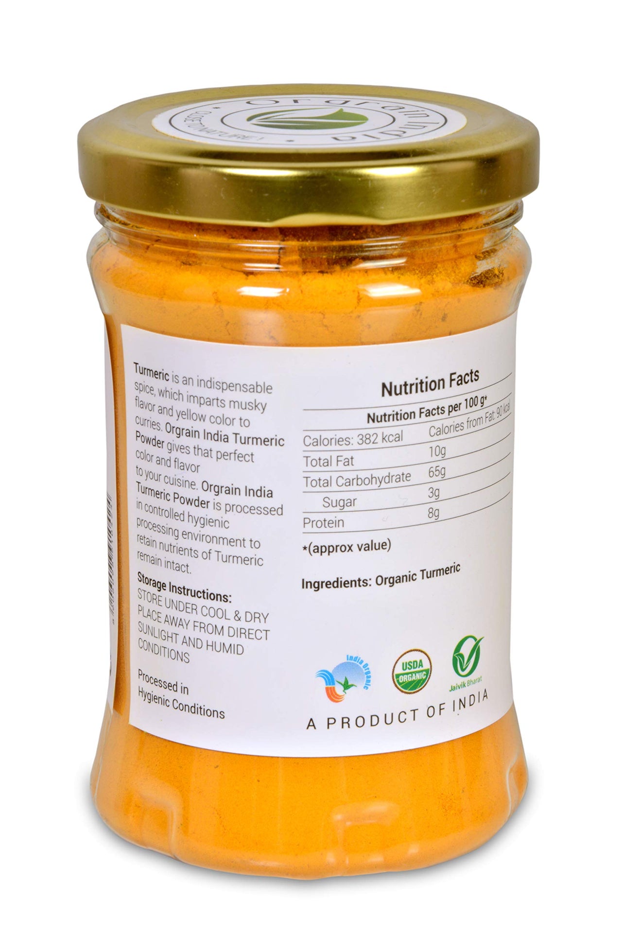 Orgrain India Organic Turmeric Powder 450g (Pack of 3 * 150g) with high Curcumin Content | Immunity Booster | Company-Owned Farmlands | Freshly Ground Haldi Powder | Lab Tested |