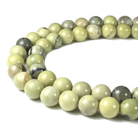 ABCGEMS Australian Butter Jasper (Exquisite Lime Green Color) Healing Chakra Energy Crystal Stone Ideal for Bracelet Necklace Ring DIY Jewelry Making Craft Men Women Smooth Round 8mm Butter Jasper (From Australia)