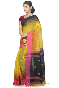 WoodenTant Women’s Ikkat Cotton Silk Saree