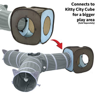 Kitty City Cat Tunnel, Cat Bed, Tunnel, Cat and Kitty Toys Gray Tunnel