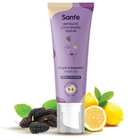 Sanfe Intimate Lightening Serum - 50g & Sanfe Deep Purifying Nose Strips for Women - Pack of 6 with Fuji Green Tea & Witch Hazel extracts