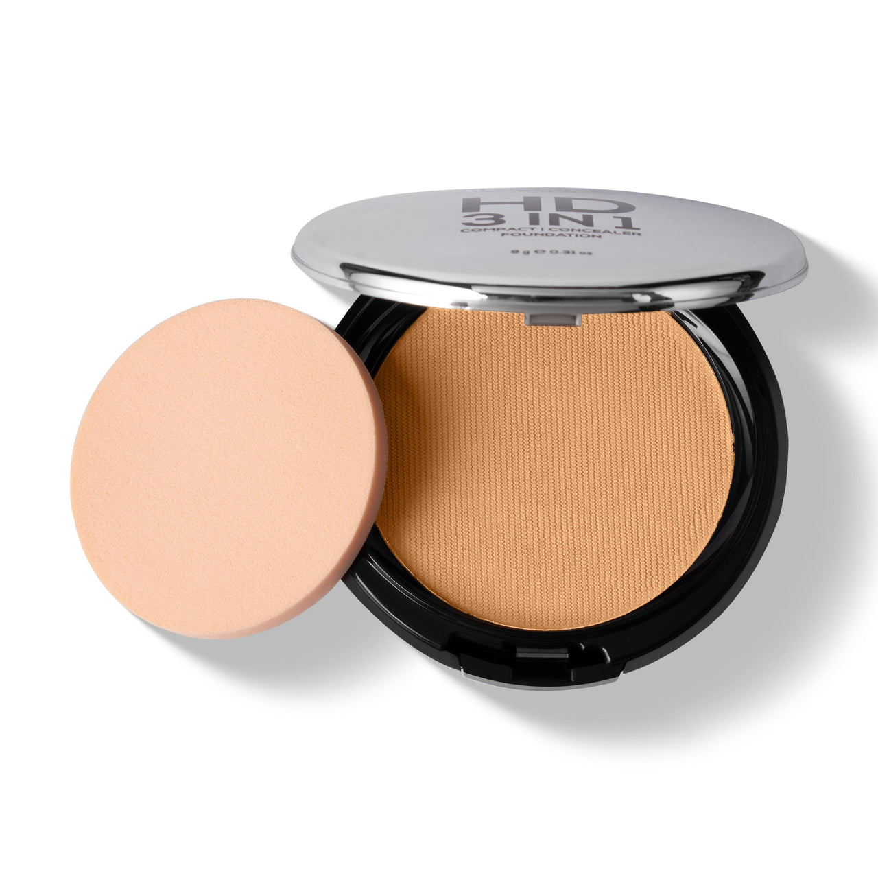 RENEE Pro HD 3-IN-1 Compact - Soie, Compact Powder, Concealer & Foundation, SPF 20, Matte Finish, High Coverage, Ultralight & Silky Smooth Finish For All Skin With Vitamin E, C & Aloe Vera (Beige)