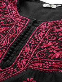 Ada Hand Embroidered Lucknow Chikankari Women's  Pure Cotton Kurti Kurta