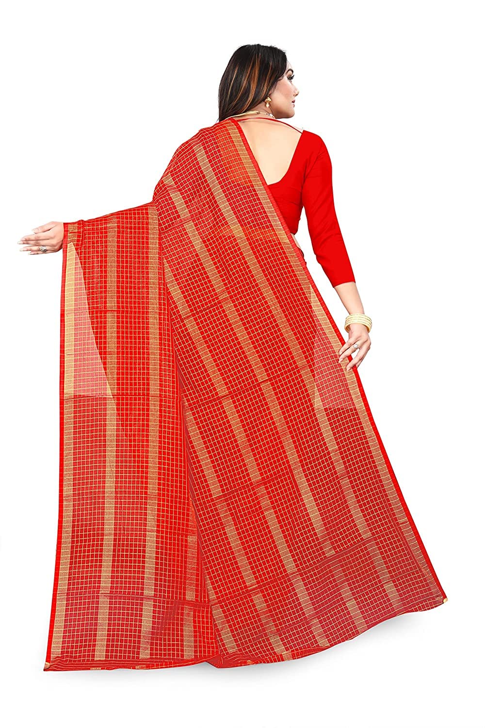 Amazon Brand - Anarva Soft Heavy & Cotton Silk Sarees for women, Beautiful saree free size with unstitched Blouse Piece