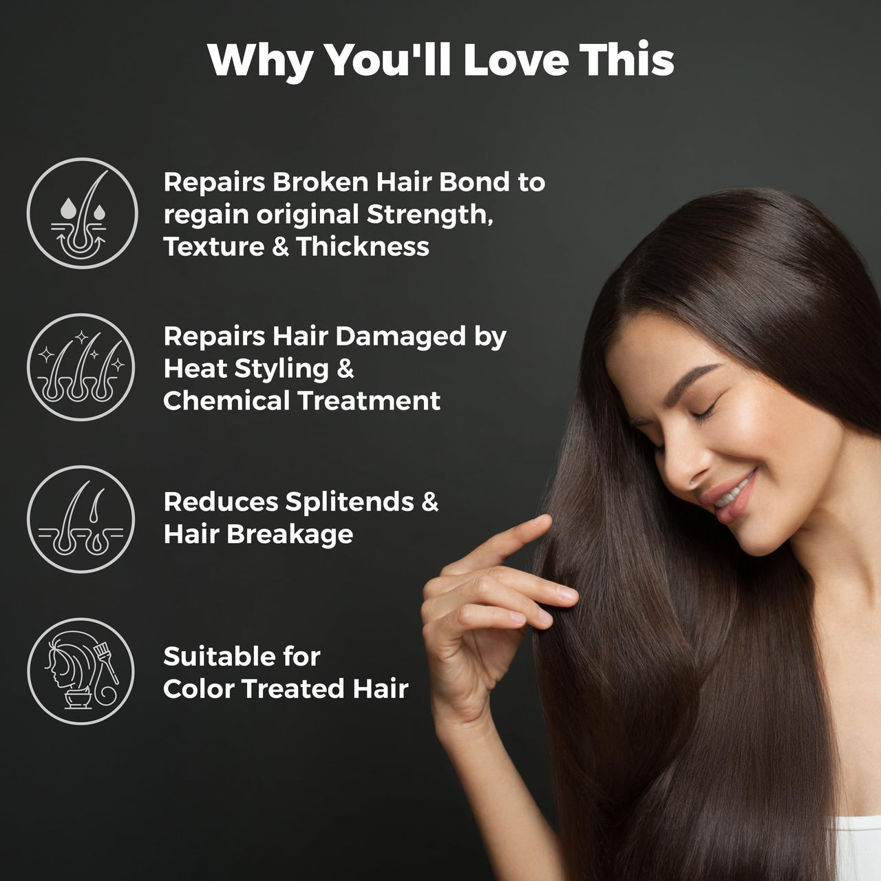 Brillare ‘Terabond’ Bond Repair Shampoo | With Vegan Keratin + Peptides | 100% Damage Repair in 1 Wash | 17X Smoother, Softer, Frizz Free Hair | Repairs Dry, Heat & Chemically Treated Hair (200 ml)