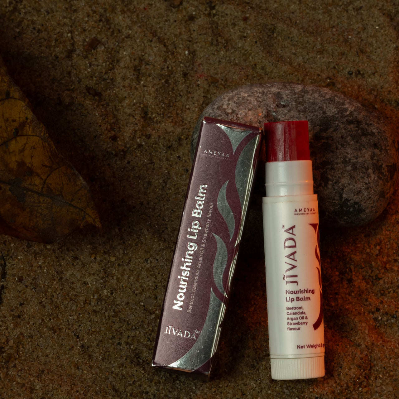 Jivada Tinted Lip Balm with SPF for Dry, Dark & Chapped Lips | 12-Hour Hydration | Beetroot, Shea Butter & Vitamin E | Brightening, Glossy, Non-Sticky | Men & Women | Soft Glossy Finish | Paraben, Sulphate-Free | 5g