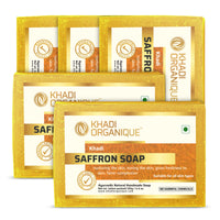 Khadi Organique Natural Herbal Saffron Soap Pack of 5