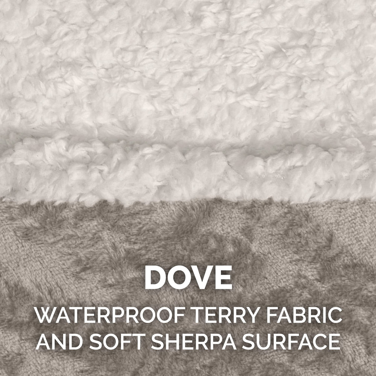 Furhaven Waterproof & Self-Warming Throw Blanket for Dogs & Indoor Cats, Washable & Reflects Body Heat - Soft-Edged Terry & Sherpa Dog Blanket - Dove, Medium Blanket - Soft Edged Terry & Sherpa (Dove) Self-Warming & Waterproof