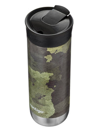 Contigo Huron Vacuum-Insulated Stainless Steel Travel Mug with Leak-Proof Lid, Keeps Drinks Hot or Cold for Hours, Fits Most Cup Holders and Brewers, 20oz Camo
