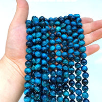 10mm 36PCS Blue Tiger Eye Beads Natural Stone Gemstone Crystal Energy Stone Healing Power Spacer Loose Beads for Jewelry Making DIY Bracelet Semi Precious Beads Strand 15 inches Blue Tiger Eye Stone 10mm