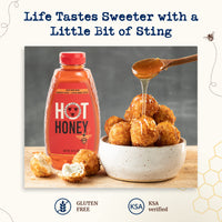 Savannah Bee Company Hot Honey Gluten Free and 100% Pure Honey Infused with Sweet Wildflower Honey and Heat from Scotch Bonnet and Habanero Peppers 24 oz