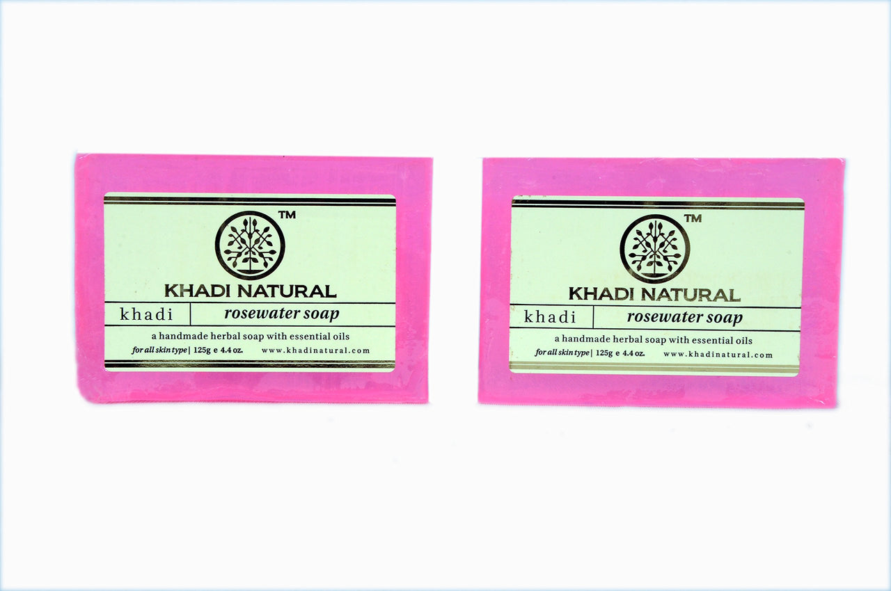 Khadi Natural Rosewater Soap 125 GM(2 PCS)