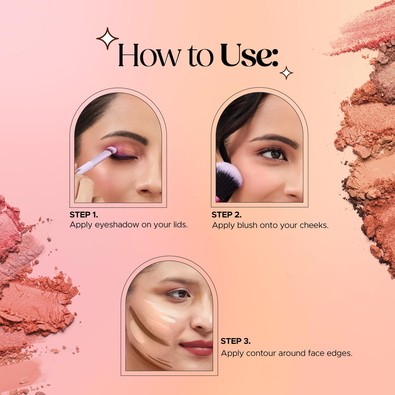 Hilary Rhoda More Than Basic Face Palette | With Blushes, Shimmer Highlighters & Eyeshadows | Highly Pigmented & Long Lasting Face Palette |10.5g (All Nighter - Shade 04)