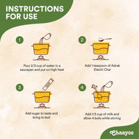 Chaayos Adrak Elaichi Tea (Ginger and Cardamom) - Premium Desi Chai Patti for Authentic Masala Flavour | Immunity Booster- 200g [100 Cups]