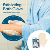 Bloom Exfoliating Bath Glove | (1 glove) | Exfoliating Gloves to Reduce Ingrown Hair & Strawberry Legs | 100% Ramie Fabric | Gently Removes Dead Skin Cells | For Sensitive Skin (Right Hand Glove)