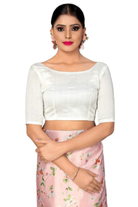 FABIAN FASHION Women's  Japan Satin Saree With Blouse Piece