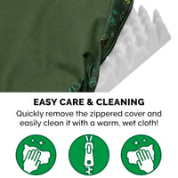 Furhaven Water-Resistant Orthopedic Dog Bed for Small Dogs w/ Removable Washable Cover, For Dogs Up to 20 lbs - Indoor/Outdoor Garden Print Mattress - Jungle Green, Small