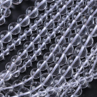36PCS 10MM Clear White Crystal Quartz Stone Beads Natural Gemstone Bead Crystal Healing Energy Jewelry Making DIY 15 inches