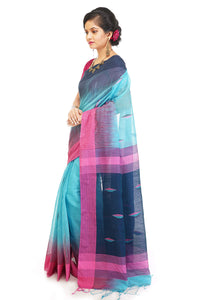 WoodenTant Women’s Ikkat Cotton Silk Saree