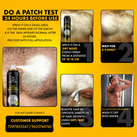 urbangabru Hair Removal Cream Spray For Men| Painless Body Hair Removal Spray For Chest, Back, Legs & Under Arms (200 ml (Pack of 1), Aloe Vera)